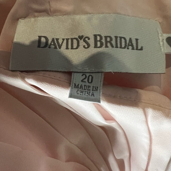 EUC David's Bridal dress size 20 light pink bridesmaid - Picture 2 of 15